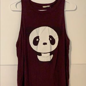 Short Sleeve Panda Tank Top
